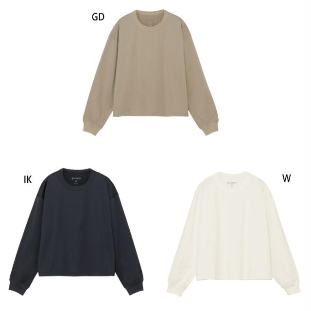 シースリーフィット ゴールドウィン レディース リオプティマムプレーティングジャージ—クロップドロングスリーブティーシャツ 長袖Tシャツ ロンT ブラック 黒 グレー 灰色 送料無料 C3fit Goldwin GCW45334