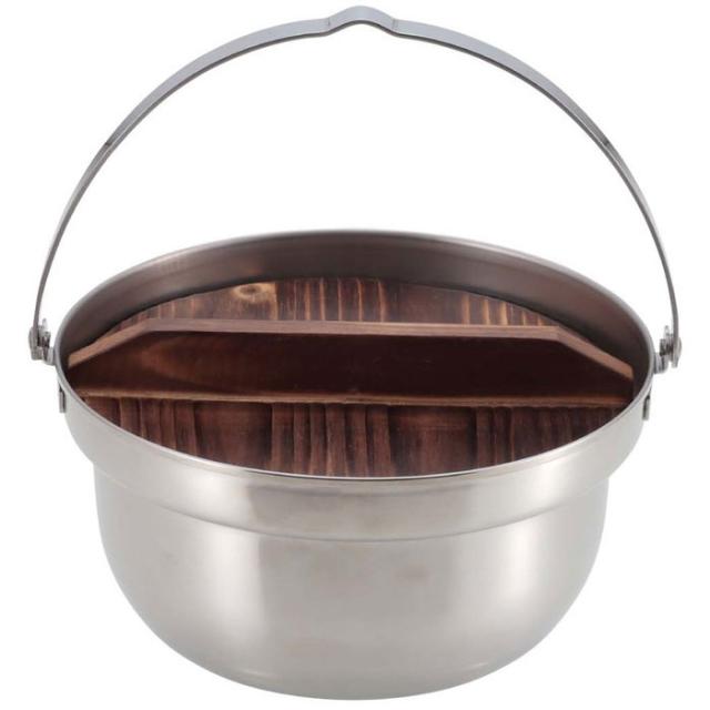キャプテンスタッグ メンズ レディース 木蓋付きキャンプ焚火鍋 18cm アウトドア用品 キャンプ BBQ クッカー 送料無料 CAPTAIN STAG UH4124