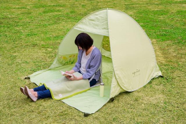 2人用 キャプテンスタッグ メンズ レディース アプリール ポップアップテントDUO UA-64 UA-65 アウトドア用品 ワンタッチテント ビーチテント ブルー 青 送料無料 CAPTAIN STAG UA0064 UA0065_6