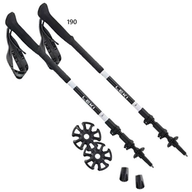 キャラバン メンズ レディース レキ LEKI スカイ テラ ライト コンパクト 登山用品 トレッキングポール ストック 三段伸縮式モデル アウトドア ブラック 黒 送料無料 CARAVAN 1300550
