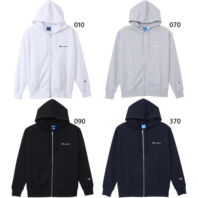 チャンピオン メンズ ジップフーデッドスウェットシャツ パーカー トップス カジュアルウェア 長袖 ジップアップ ホワイト 白 ブラック 黒 グレー ネイビー 灰色 送料無料 Champion C3-YS150の通販は