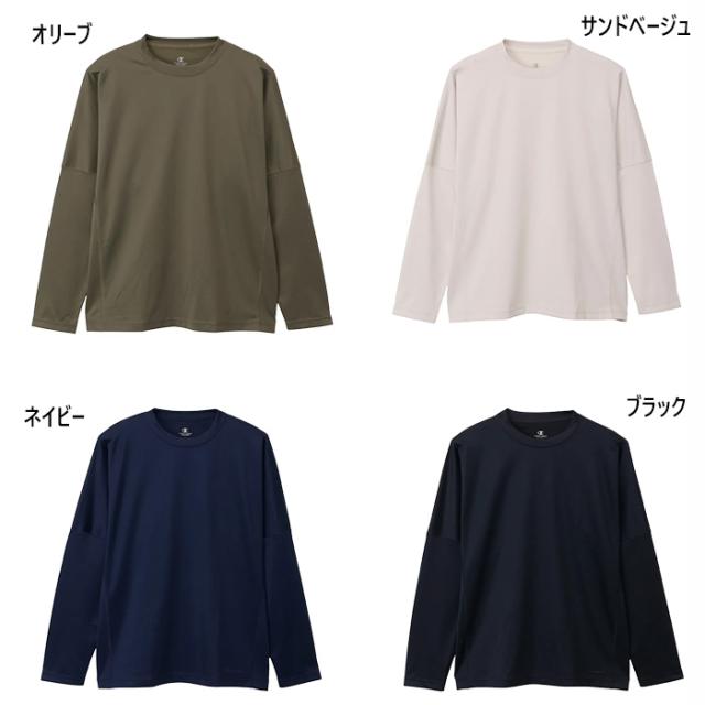 チャンピオン メンズ ロングスリーブTシャツ フィットネス トレーニングウェア トップス 長袖 ブラック 黒 ネイビー カーキ 送料無料 Champion C3CS490