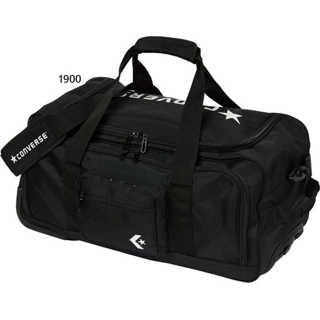55L コンバース メンズ レディース ボストンキャリー ダッフルバッグ ボストンバッグ バスケットボール スポーツ 旅行 遠征 ？？？？？？？合宿 鞄 ブラック 黒 送料無料 CONVERSE C2309041の通販は