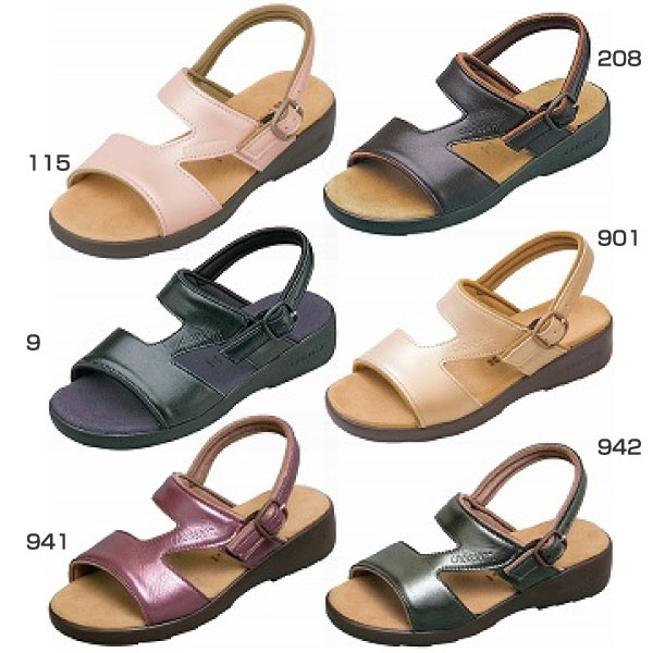 クロワッサン レディース サンダル シューズ ベーシックシリーズ ブラック 黒 ブラウン ピンク カーキ ゴールド 茶色 送料無料 CROISSANT CR4592の通販は