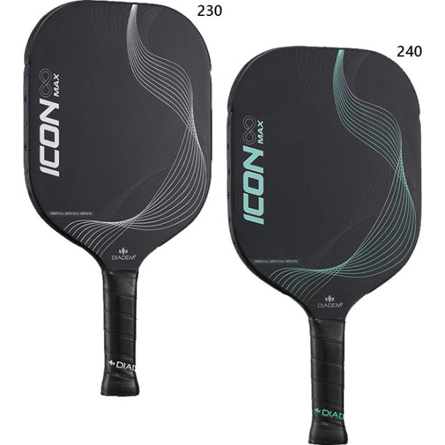 ダイアデム メンズ レディース ピックルボール アイコンインフィニティマックス パドル ブラック 黒 送料無料 DIADEM TPA010 TPA011