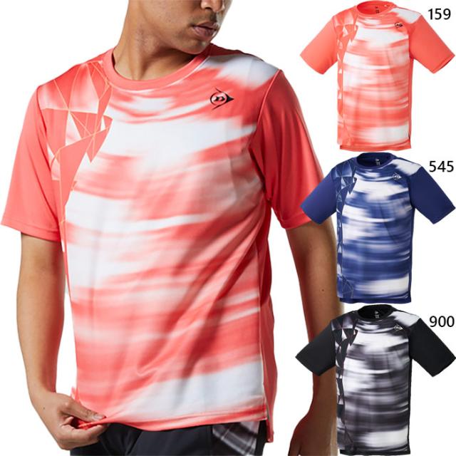 ダンロップ メンズ レディース ジュニア ゲームシャツ GAME SHIRT テニス バドミントンウェア トップス 半袖 ブラック 黒 ネイビー 送料無料 DUNLOP DAP1440