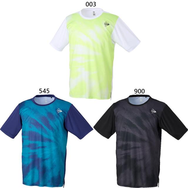 ダンロップ メンズ レディース ジュニア ゲームシャツ GAME SHIRT テニス バドミントンウェア トップス 半袖 ホワイト 白 ブラック 黒 ネイビー 送料無料 DUNLOP DAP1400