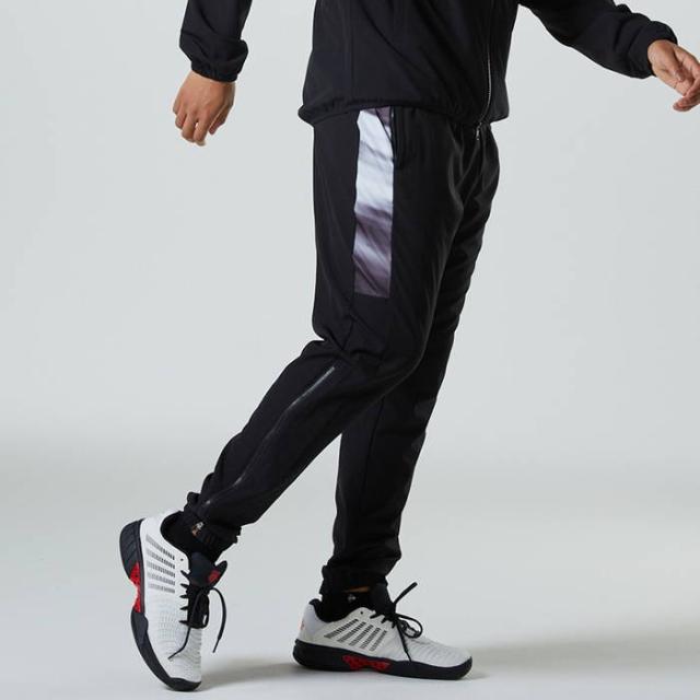 ダンロップ メンズ レディース ウインド パンツ WIND PANTS テニス バドミントンウェア ボトムス ロングパンツ ブラック 黒 カーキ 送料無料 DUNLOP DAW4490_3