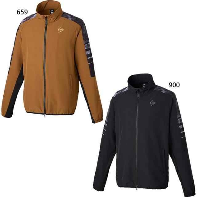ダンロップ メンズ レディース トラックジャケット TRACK JACKET テニス バドミントンウェア トップス 上着 アウター 長袖 ジャージ ブラック 黒 ブラウン 茶色 送料無料 DUNLOP DAF5400