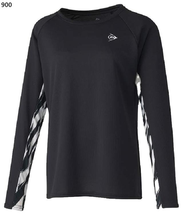 ダンロップ レディース ロングスリーブ ゲームシャツ LONG-SLEEVE GAME SHIRT テニス バドミントンウェア トップス 長袖Tシャツ ロンT ブラック 黒 ネイビー 送料無料 DUNLOP DAP1566W_3
