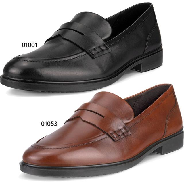 エコー レディース レザーローファー dress classic 15 シューズ 本革 ブラック 黒 ブラウン 茶色 送料無料 ecco 209803