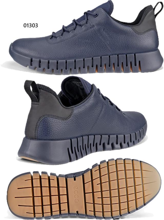 エコー メンズ グルーヴ gruuv ヌバック Gore-Tex スニーカー ゴアテックス 防水 スニーカー シューズ 紐靴 ローカット 本革 レザー ブラック 黒 ブルー ブラウン 青 ベージュ 茶色 送料無料 ecco 525224_3