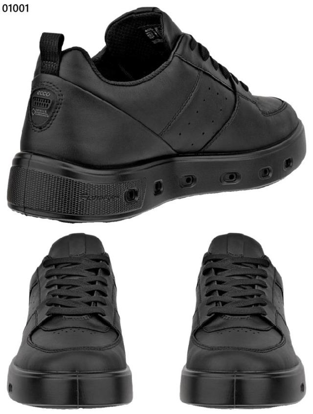 エコー レディース ストリート street 720 レザー Gore-Tex スニーカー ゴアテックス 防水 スニーカー シューズ 紐靴 ローカット 本革 レザー ホワイト 白 ブラック 黒 送料無料 ecco 209713_1