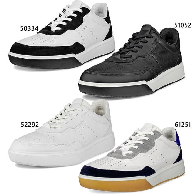 エコー メンズ レザースニーカー ストリート コート street court シューズ 紐靴 カジュアル ローカット ブラック 黒 送料無料 ecco 539814