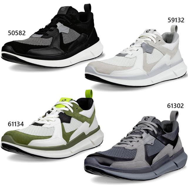 エコー メンズ バイオム biom 2.2 スニーカー シューズ 紐靴 ローカット カジュアル ホワイト 白 グレー 灰色 送料無料 ecco 830774