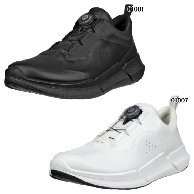 エコー メンズ バイオム biom 2.2 スニーカー シューズ ダイヤル式 レザースニーカー ローカット カジュアル ホワイト 白 ブラック 黒 送料無料 ecco 830864