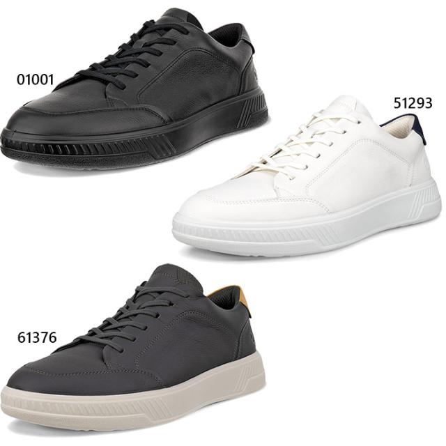 エコー メンズ ムーブ エム Move M スニーカー シューズ 紐靴 カジュアル ローカット ホワイト 白 ブラック 黒 送料無料 ecco 551604