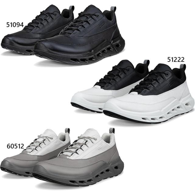 エコー メンズ レザー Gore-Tex スニーカー Biom 720 シューズ 紐靴 ローカット 本革 ホワイト 白 ブラック 黒 グレー 灰色 送料無料 ecco 850304