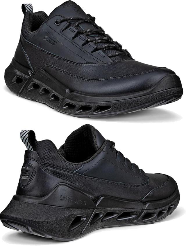 エコー メンズ レザー Gore-Tex スニーカー Biom 720 シューズ 紐靴 ローカット 本革 ホワイト 白 ブラック 黒 グレー 灰色 送料無料 ecco 850304