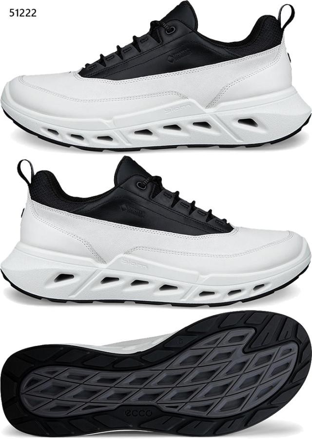 エコー メンズ レザー Gore-Tex スニーカー Biom 720 シューズ 紐靴 ローカット 本革 ホワイト 白 ブラック 黒 グレー 灰色 送料無料 ecco 850304