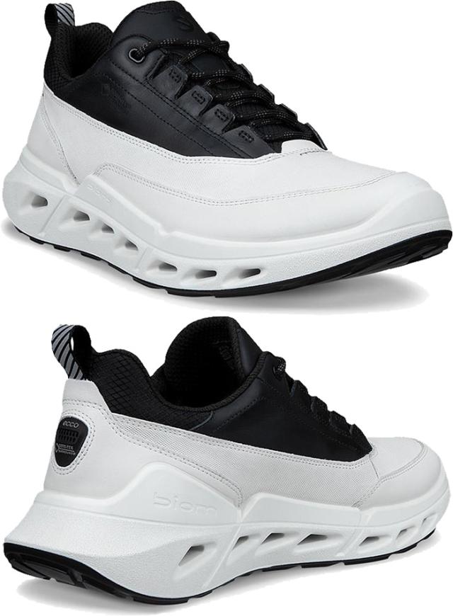 エコー メンズ レザー Gore-Tex スニーカー Biom 720 シューズ 紐靴 ローカット 本革 ホワイト 白 ブラック 黒 グレー 灰色 送料無料 ecco 850304