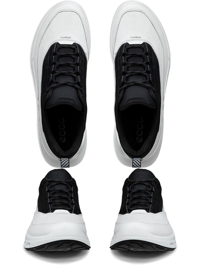 エコー メンズ レザー Gore-Tex スニーカー Biom 720 シューズ 紐靴 ローカット 本革 ホワイト 白 ブラック 黒 グレー 灰色 送料無料 ecco 850304