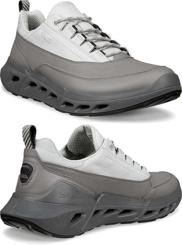 エコー メンズ レザー Gore-Tex スニーカー Biom 720 シューズ 紐靴 ローカット 本革 ホワイト 白 ブラック 黒 グレー 灰色 送料無料 ecco 850304