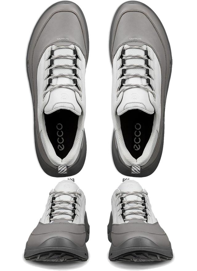 エコー メンズ レザー Gore-Tex スニーカー Biom 720 シューズ 紐靴 ローカット 本革 ホワイト 白 ブラック 黒 グレー 灰色 送料無料 ecco 850304