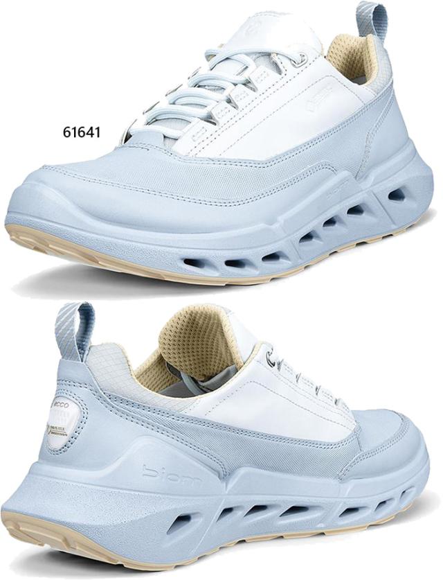 エコー レディース バイオム Biom 720 レザー Gore-Tex スニーカー シューズ 紐靴 ローカット カジュアル ホワイト 白 ブラック 黒 ブルー 青 送料無料 ecco 850303_7