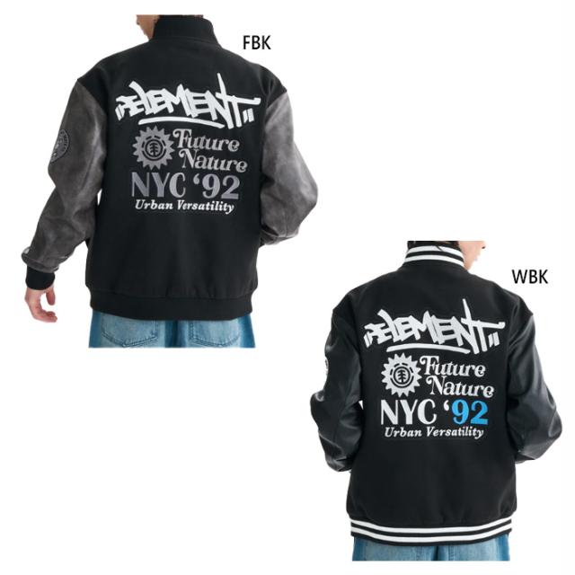 エレメント メンズ STADIUM JACKET ジャケット カジュアルウェア ブラック 黒 送料無料 ELEMENT BF022752