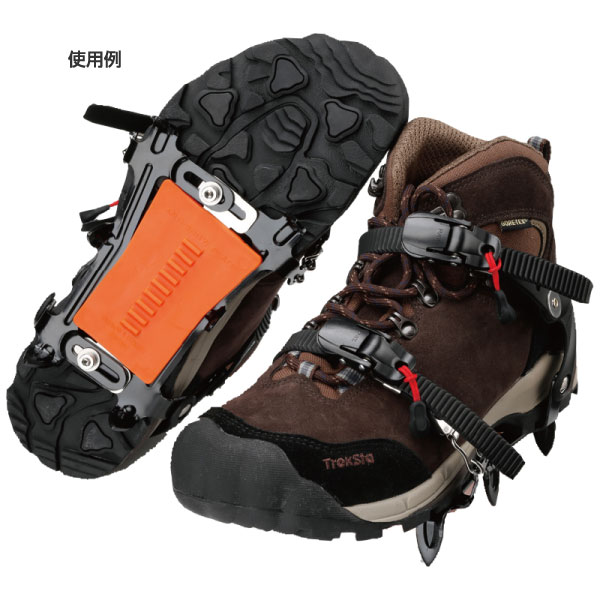 エバニュー メンズ レディース 巾調節式6本爪アイゼン アウトドア用品