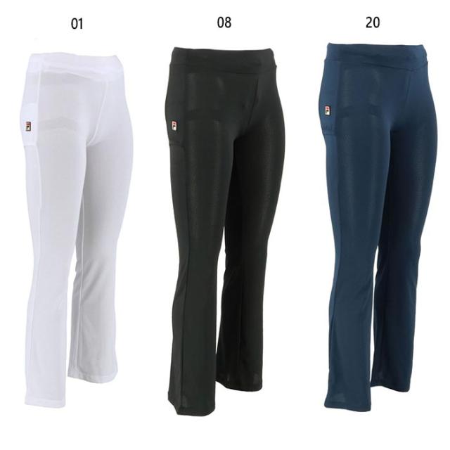 フィラ レディース Wメッシュアンダーロングパンツ テニス バドミントンウェア ボトムス インナーパンツ トレーニング 吸水速乾 UVカット ストレッチ ホワイト 白 ブラック 黒 ネイビー 送料無料 FILA VL8031の通販は
