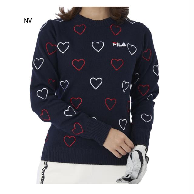 フィラ ゴルフ レディース セーター ゴルフウェア トップス ホワイト