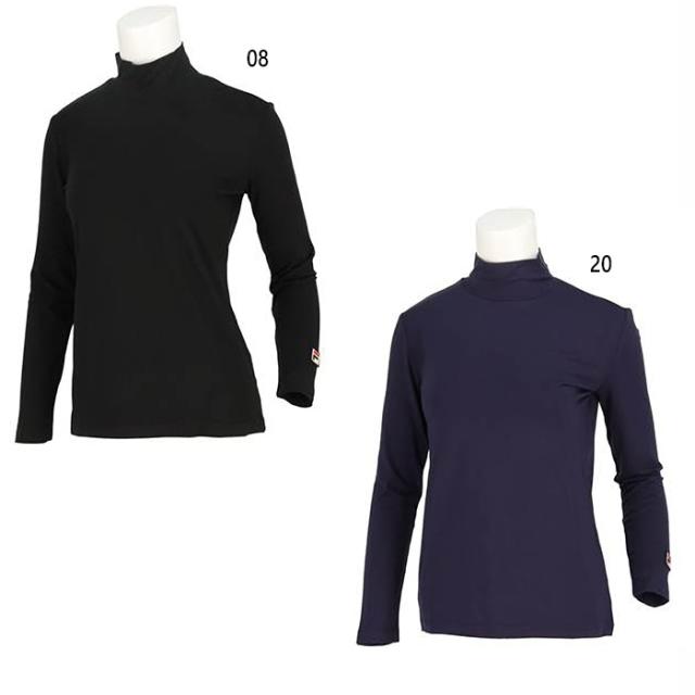 フィラ レディース 保温ロングスリーブシャツ テニス バドミントンウェア トップス 長袖 ハイネック ブラック 黒 ネイビー 送料無料 FILA VL8040の通販は