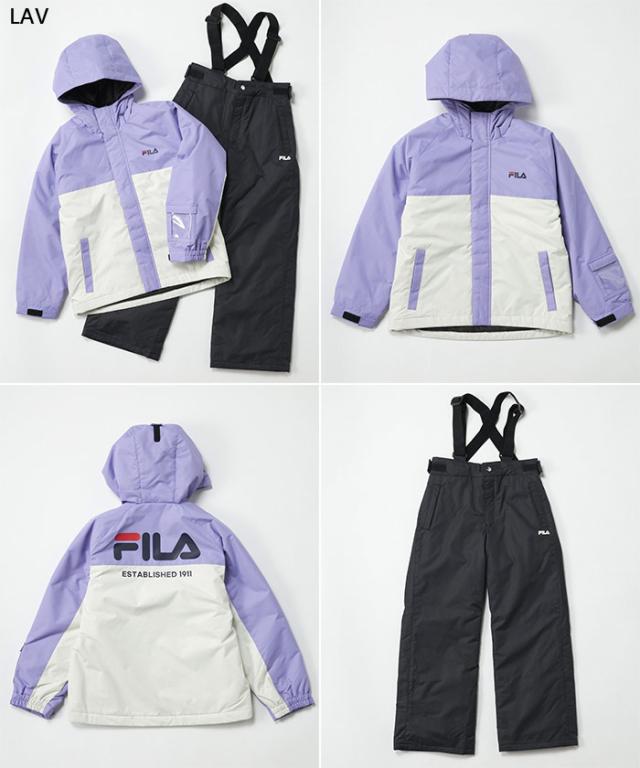 FILA キッズ スノーウェア スキーウェア 上下セット ラベンダー 170