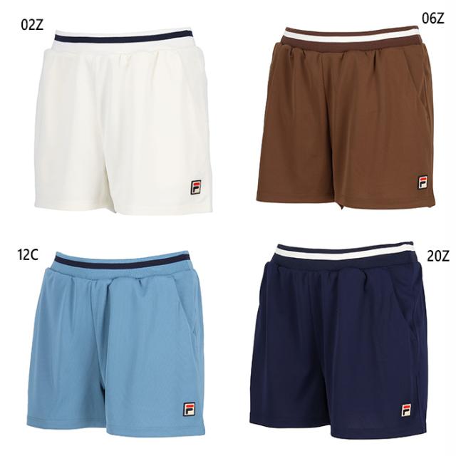 フィラ レディース ショートパンツ テニスウェア バドミントンウェア ボトムス ホワイト 白 ネイビー ブルー ブラウン 青 茶色 送料無料 FILA EL0215