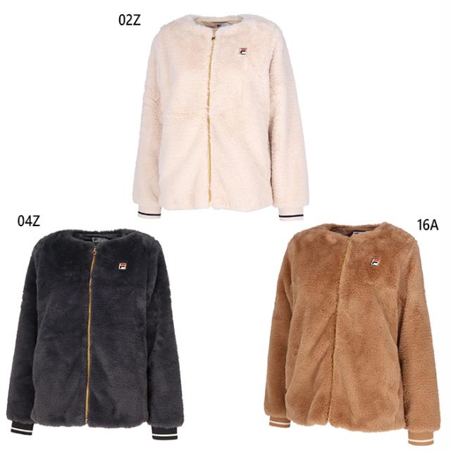 フィラ レディース フルジップジャケット 上着 アウター トップス テニス バドミントンウェア 長袖 ホワイト 白 グレー ブラウン 茶色 灰色 送料無料 FILA EL0253