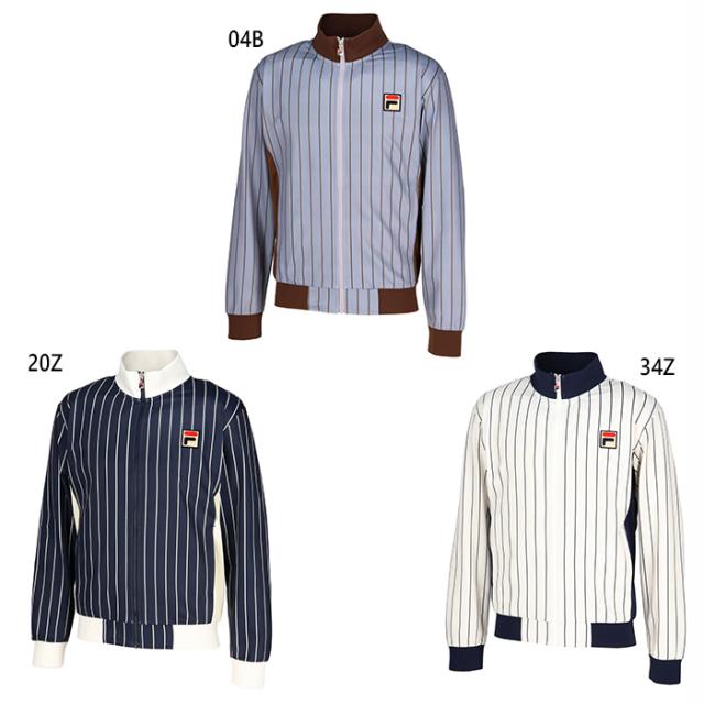 フィラ メンズ トラックジャケット テニス バドミントンウェア トップス 上着 アウター 長袖 ホワイト 白 送料無料 FILA EM0269