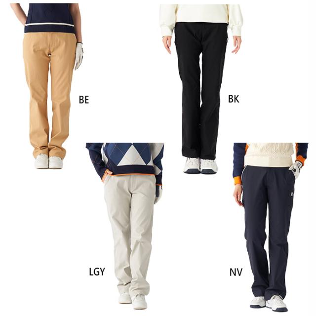 フィラ ゴルフ レディース ベーシックストレートロングパンツ ゴルフウェア ボトムス ブラック 黒 グレー ネイビー ベージュ 灰色 送料無料 FILA GOLF 795304