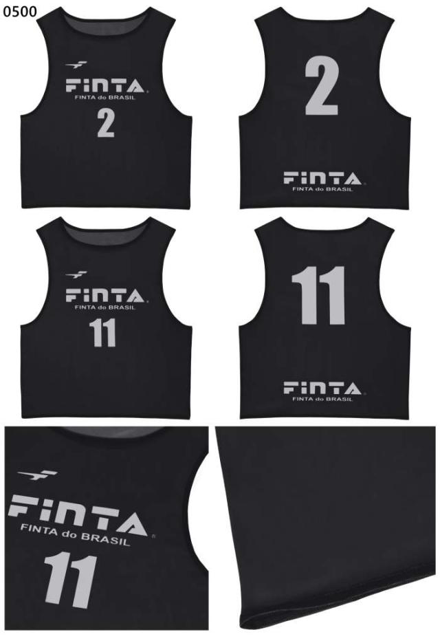 2番-11番 10枚セット フィンタ メンズ レディース 昇華ビブス サッカー用品 大人用 ゼッケン ブラック 黒 ブルー レッド 青 赤 イエロー ピンク オレンジ パープル 黄色 紫 送料無料 FINTA FT3525_1