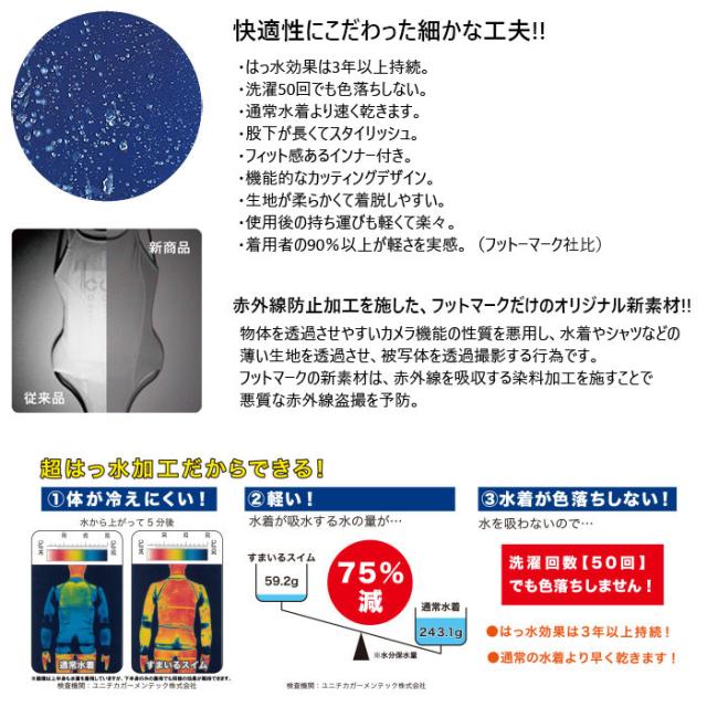 3L-4Lサイズ フットマーク メンズ すまいるスイム ライントランクス