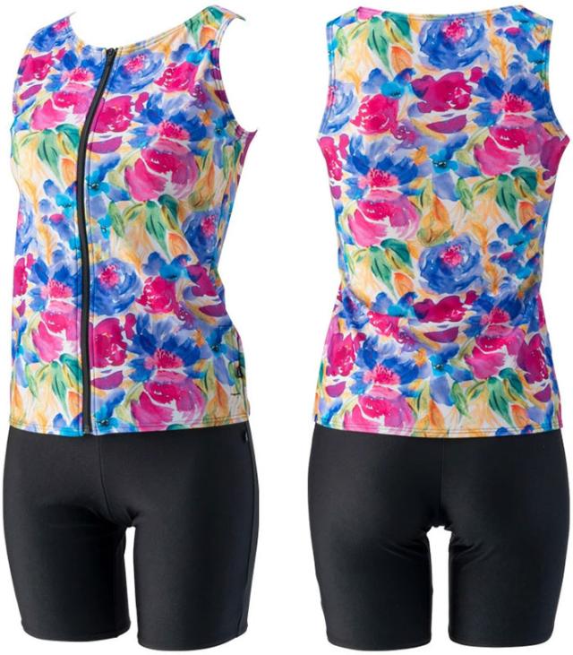 フットマーク レディース 長持ちする水着セパレーツ スイムウエア スイミング 水泳 フィットネス水着 ブラック 黒 ピンク 送料無料 FOOTMARK 250065 フットマーク レディース 長持ちする水着セパレーツ スイムウエア