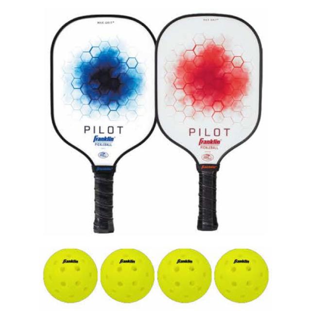パドル ボールセット フランクリン メンズ レディース パイロット PILOT PADDLE ピックルボール パドル X-40 ボール 2プレイヤー セット 送料無料 Franklin 59812