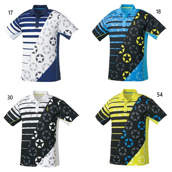 ゴーセン メンズ レディース 星柄 ホシガラゲームシャツ ポロシャツ 半袖 テニス バドミントンウェア トップス 送料無料 GOSEN T1812の通販は 5,603円