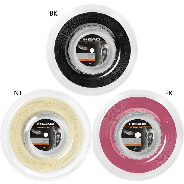 ヘッド メンズ レディース ベロシティ Velocity MLT 200m テニスストリング リール テニス用品 ガット ブラック 黒 ピンク 送料無料 HEAD 281414