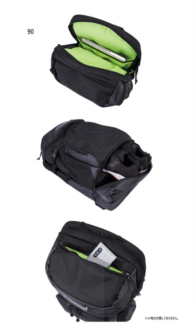 35L ヒュンメル メンズ レディース チームバックパック リュックサック デイパック バックパック バッグ 鞄 ブラック 黒 送料無料 hummel HFB6153_2