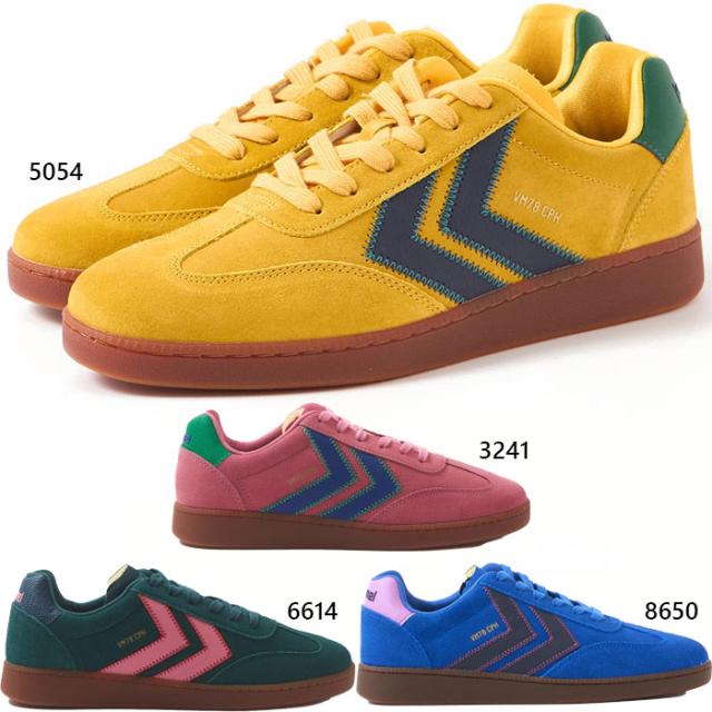 ヒュンメル メンズ レディース VM78 CPH LZ スニーカー シューズ 紐靴 ローカット イエロー ピンク 黄色 送料無料 hummel HM226234