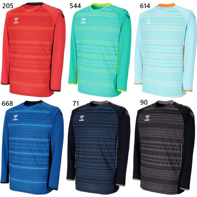 ヒュンメル メンズ PRO L/Sプラクティスシャツ サッカーウェア フットサルウェア トップス 長袖 ブラック 黒 グリーン 緑 送料無料 hummel HAP7239