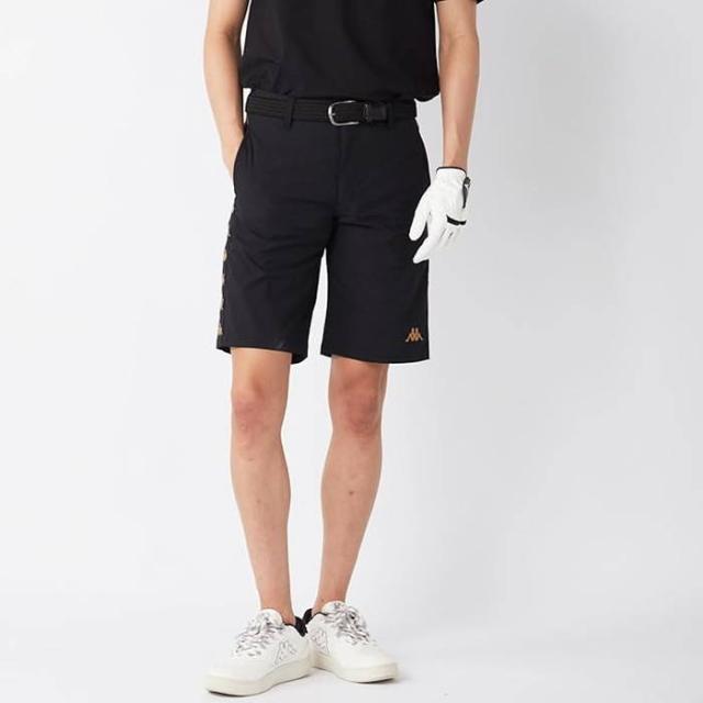 カッパ メンズ ハーフパンツ サイドテープ ゴルフウェア ボトムス ショートパンツ ホワイト 白 ブラック 黒 ブルー レッド 青 赤 送料無料 Kappa 615305_2