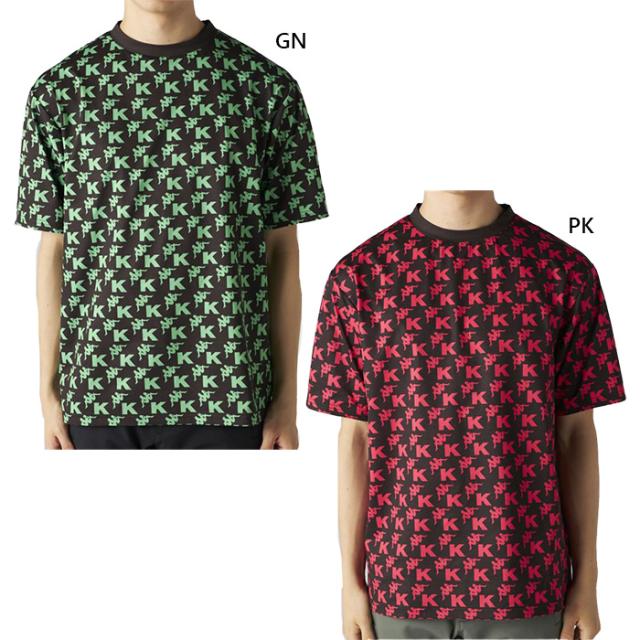 カッパ メンズ トラックTシャツ ゴルフウェア トップス 半袖 ピンク グリーン 緑 送料無料 Kappa 634400